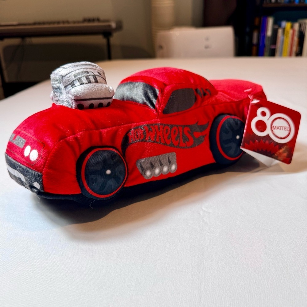 Kohl's Red Hot Wheels Plush Car with Silver Engine Accent